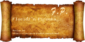 Florián Piroska névjegykártya